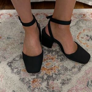 ASOS design ankle strap block heel